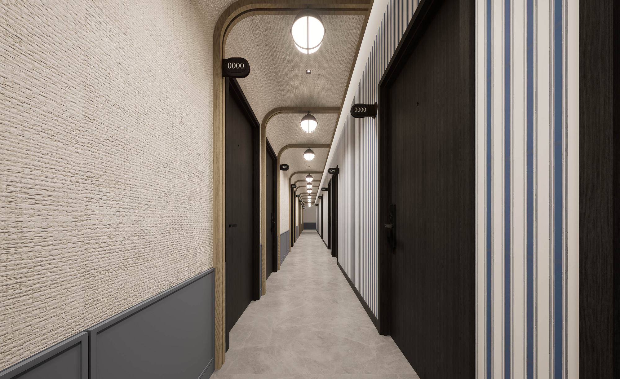 Guest room corridor